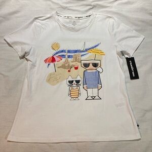 Karl Lagerfeld “Love from Paris” Shirt, Women’s size medium, NWT!